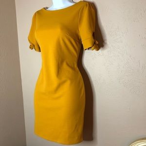 Agaci mustard casual dress